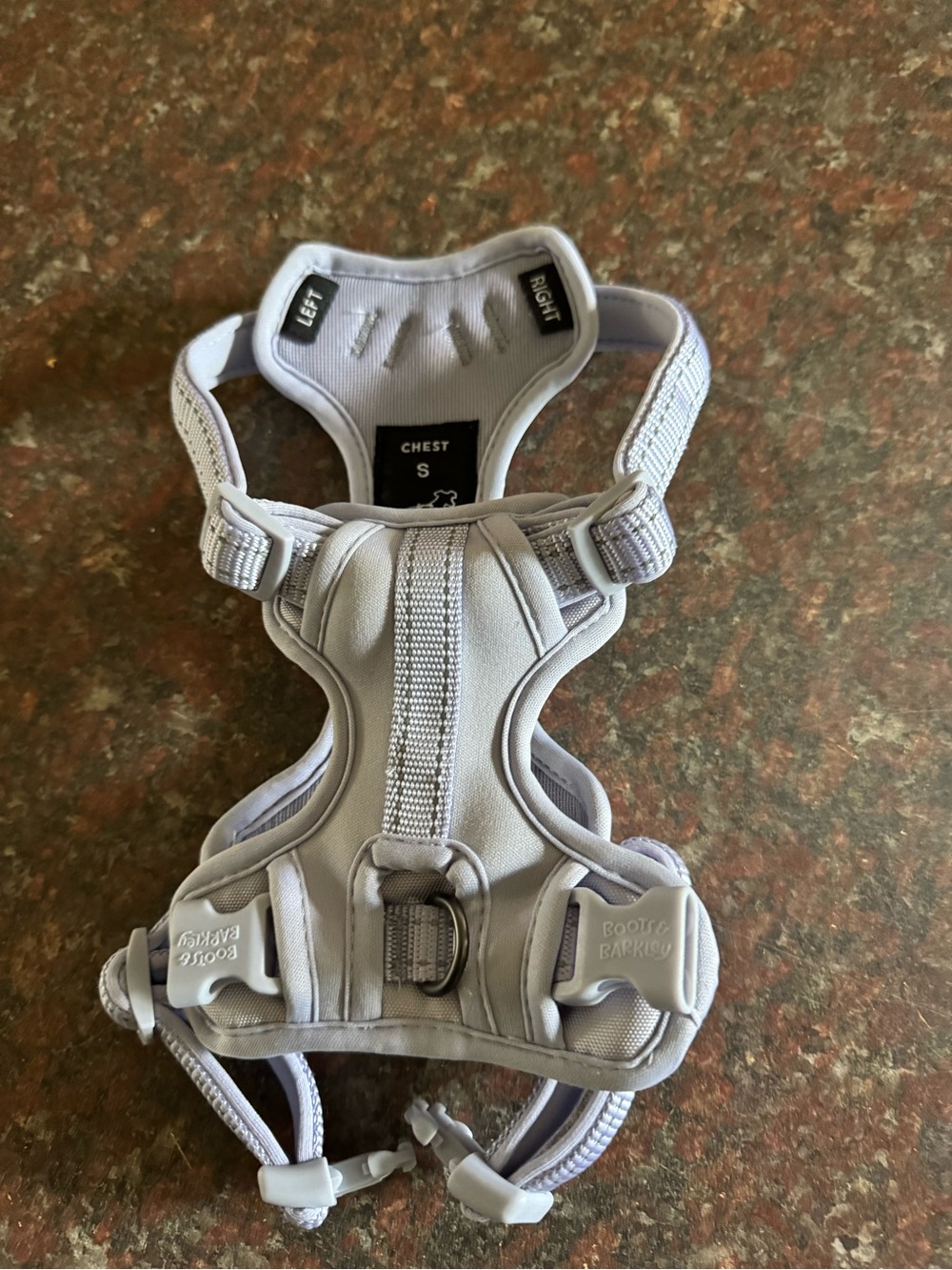 Small Light purple  Reflective Dog Harness with Front & Back D-Rings